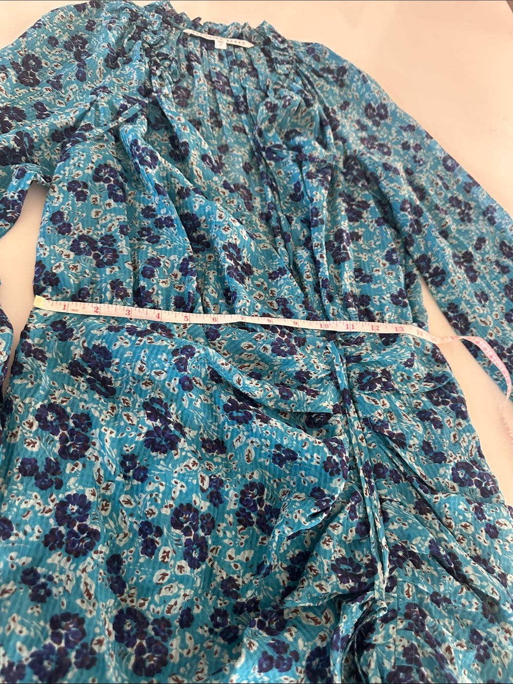 Veronica Beard Teal Silk Dress - Picture 8 of 12